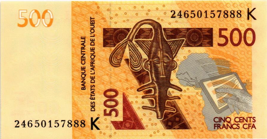 WAS - СЕНЕГАЛ 500 ФРАНКОВ (K) 1